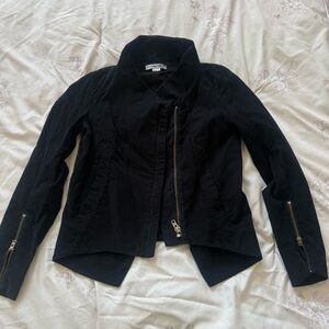 Helmut Lang Inky Women’s Black Asymmetrical Zip Jacket - S